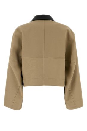 Givenchy Womens A-Line Cocoon Sleeve Jacket Beige Giacche E Gilet