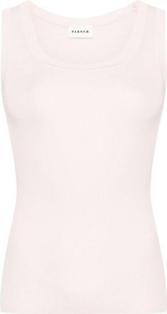 Parosh geribbelde gebreide tanktop