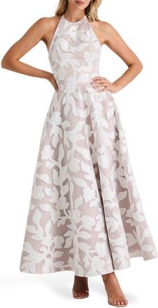 Helsi Alexandria Halter Fit & Flare Dress in White at Nordstrom, Size X-Small