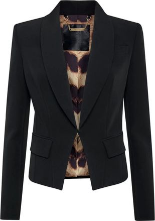 Philipp Plein Getailleerde Blazer - Dames - Blazers - Zwart - XS - Leer - Jassen