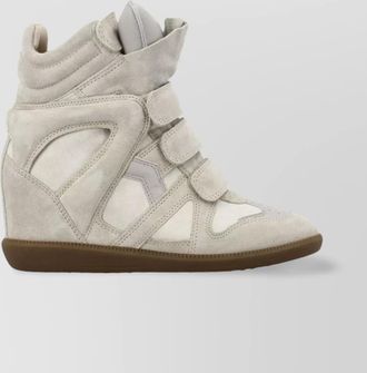 Isabel Marant leather wedge high-top sneakers