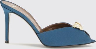 Giuseppe Zanotti Sandali mules in twill ricamato con cristalli