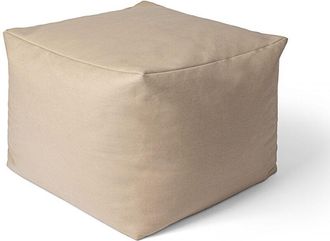 Paco Home Paco Home - Puf Pera Interior Y Exterior Sal&oacute;n Coj&iacute;n Asiento Taburete Coj&iacute;n Suelo Beige 3, 50x50x40