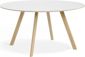 HAY Copenhague CPH25 2.0 Tisch Ø 140 cm, Eiche lackiert / Laminat weiss