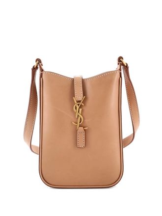 Saint Laurent Le 5 a 7 Vertical Shoulder Bag Leather Mini crossbody bag - Marrone