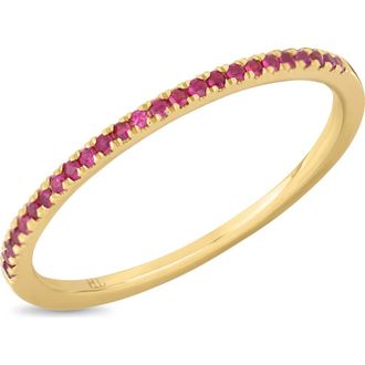 Bony Levy Stackable Ruby Ring (Nordstrom Exclusive) in Yellow Gold/Ruby at Nordstrom Rack, Size 5