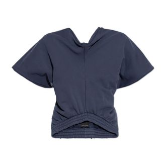Balenciaga Dames, Tops, Blauw, Maat: XS Katoen