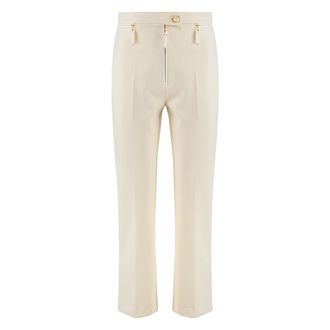 Elisabetta Franchi Broeken, Dames, Beige, M, Broeken