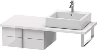 Duravit Duravit Vero Mueble Para Consola, 6579, 2 Cajones, 600mm, Color (frente/cuerpo): Laca Blanca Lila Alto Brillo - Ve657902727