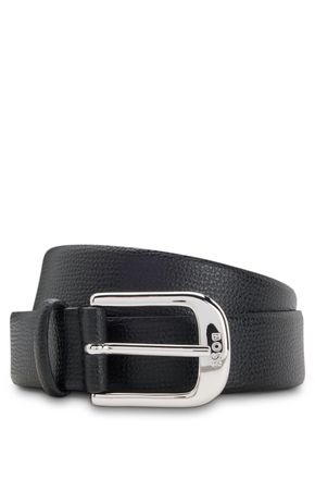 HUGO BOSS Lederg&uuml;rtel BOSS Anna Belt 3 cm N., Damen, Gr. 75, schwarz (schwarz 001), Rindsleder, unifarben, G&uuml;rtel Lederg&uuml;rtel, mit edler Narbung