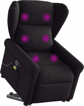 vidaXL Vidaxl - Sill&oacute;n Reclinable De Masaje Elevable Tela Negro