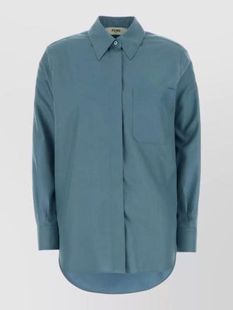 Fendi silk shirt button down collar design