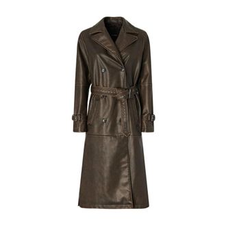Pinko Trench Tamerice - - Coats - Donna - Marrone - L