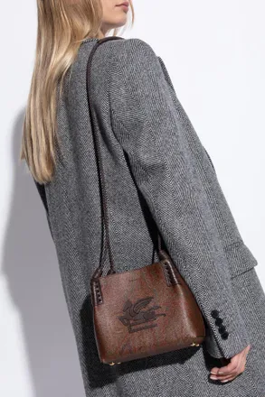 Etro Shoulder Bag Libra Mini, Womens, Brown