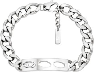 Diesel Stainless Steel ID Bracelet - Bracelets - Unisex - Silver
