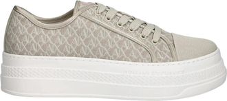 A|X Armani Exchange Sneakers Jacquard Canvas - Dames - Sneakers - Beige - 41 EU - Katoen - Schoenen