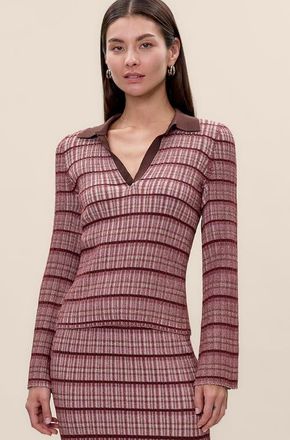Rebecca Taylor Laine Knit Sweater in Tearose Multi at Nordstrom, Size X-Large