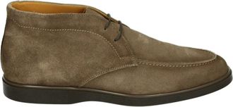 Magnanni Taupe Su&egrave;de Business Schoenen met Rubberen Zool - Heren - Veterlaarzen - Beige - 45 EU - Su&egrave;de - Schoenen