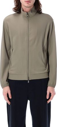 Emporio Armani Cannet&eacute;-effect Stretch Nylon Full-zip Blouson