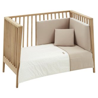 Cambrass Juego n&oacute;rdico y protector de cuna beb&eacute; Beige 100x140x3 cm