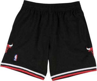 Mitchell & Ness Chicago Bulls NBA Swingman Shorts - Heren - Fitness - Zwart - M - Polyester - Fitness