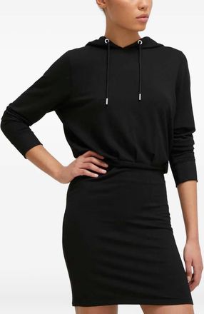 DKNY Abito corto con cappuccio - Nero