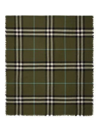 Burberry Sciarpa in lana a quadri - Verde