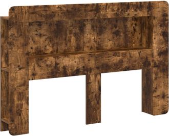vidaXL Cabecero Con Armario Roble Ahumado Madera De Ingenier&iacute;a Vidaxl