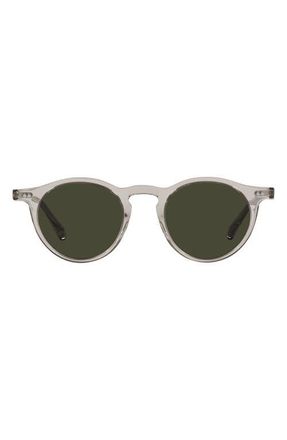 Oliver Peoples 47mm Small Polarized Round Sunglasses in Gravel at Nordstrom