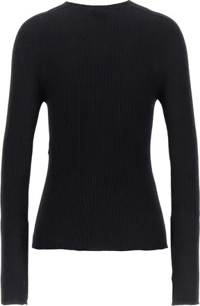 Lanvin Ribbed Cashmere Blend Sweater - Black