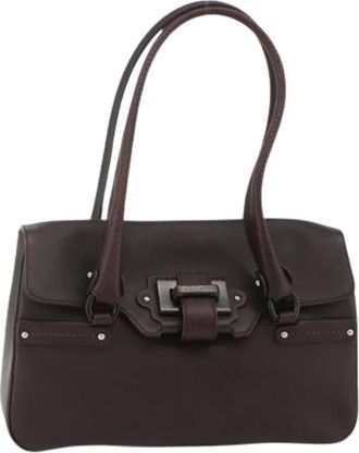 Ferragamo Pre-owned Shoulder Bags, female, Brown, Size: ONE SIZE Pre-owned Hand Bag