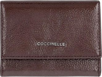 Coccinelle Kleine Portemonnee van Leer - Dames - Portefeuilles - Bruin - ONE Size - Leer - Accessoires