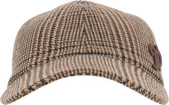 Patou Brown Check Baseball Cap