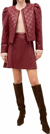 Marie Oliver Faison Long Sleeve Jacket In Brick