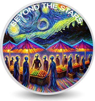 OEM Moneda De Plata De 1 Oz Starlit Trade Beyond The Stars