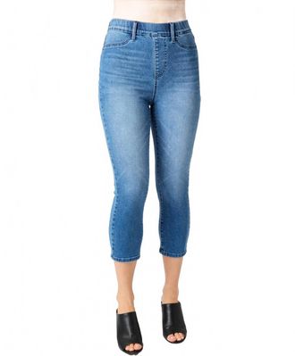 Judy Blue High Waist Skinny Fit Pull On Capri In Denim