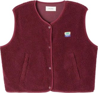 American Vintage Hoktown Gilet - Dames - Bodywarmers - Rood - M/L - Polyester - Jassen