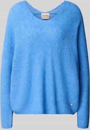 Mos Mosh Regular Fit Pullover aus Woll-Alpaka-Mix Modell Thora in Bleu, Gr&ouml;&szlig;e XL