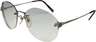 Fendi Pre-owned Metalen zonnebril - Dames - Vintage Accessoires - Geel - ONE Size - Vintage
