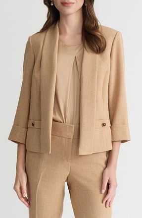 Kasper Shawl Collar Jacket in Toasted Wheat at Nordstrom, Size 10