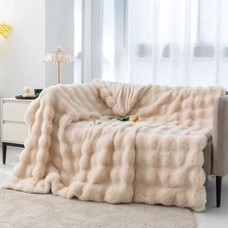 OEM Manta De Invierno De Piel Sint&eacute;tica Nanahuang: Lujosa, C&aacute;lida Y S&uacute;per C&oacute;moda Manta Para Cama - Manta De Sof&aacute; De Invierno De Alta Gama