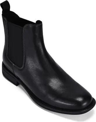 OLD TREND Classic Genuine Leather Versatile Everyday Chelsea Boot in Black at Nordstrom, Size 7.5
