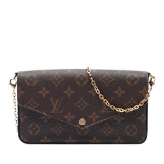 Louis Vuitton Pre-owned Pochette Felicie - Dames - Vintage Schoudertas - Bruin - ONE Size - Vintage