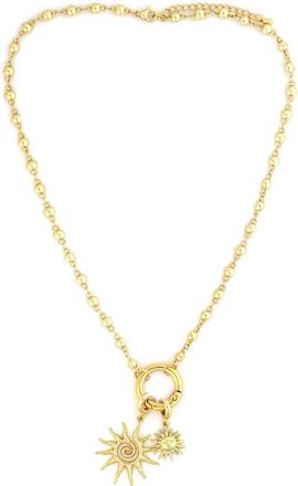 Panacea Sunburst Pendant Necklace in Gold at Nordstrom