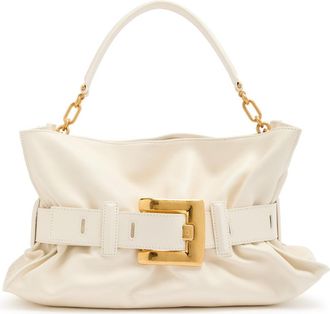 Balmain Anthem Medium Leather Shoulder bag - Cream - One Size