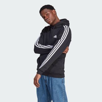 adidas Mens adidas Essentials Fleece 3-Stripes Hoodie