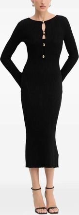 Marciano Abito midi a portafoglio con bottoni - Nero