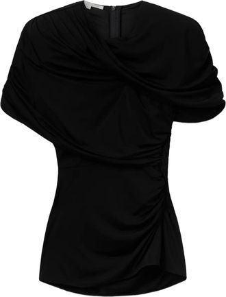 Stella McCartney Top drappeggiato - Nero