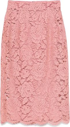 Dolce & Gabbana Gonna midi DNA con ricamo logo - Rosa