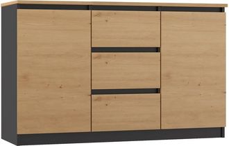 Topeshop Milena - C&oacute;moda De 2 Puertas + 3 Cajones - Dimensiones : 75x120x40 - Mueble De Almacenaje - Aparador